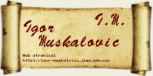 Igor Muskalović vizit kartica